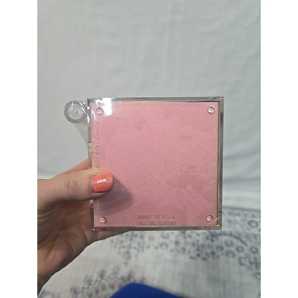 Vtg‎ Country Hearts Goose MEMO CUBE Clear w/Pen Holder 600 Notes 3.5